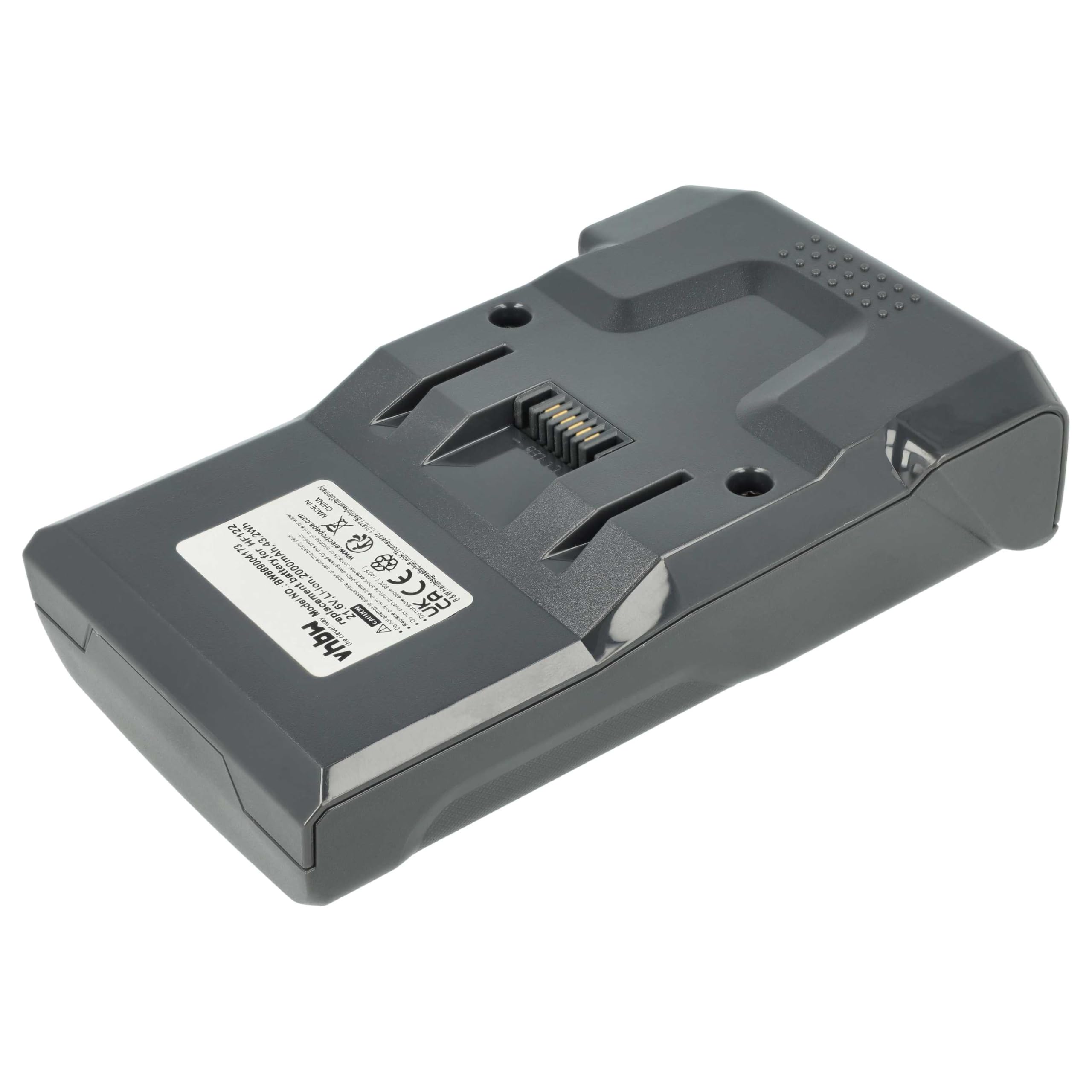 vhbw batteria compatibile con Hoover HF1, HF1 Home, HF122GPT, HF100, HF122RH home cleaner nero (2000mAh, 21,6V, Li-Ion)