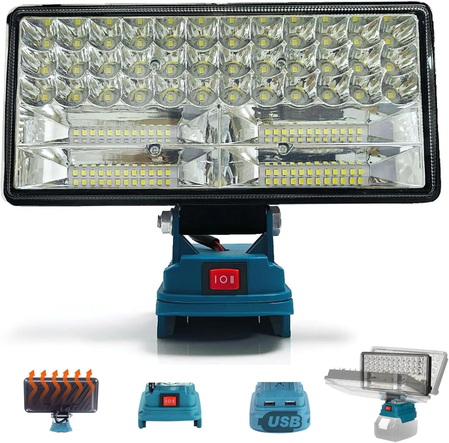 Amazon.co.jp: bumxca LED投光器 【マキタ 互換品】 作業灯 8000LM 超
