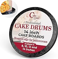 Vista 10 de Cakebon Tablas para tartas – Tambores resistentes de 1/2 pulgada de grosor – Bordes rectos profesionales lisos de 10 pulgadas, color plateado