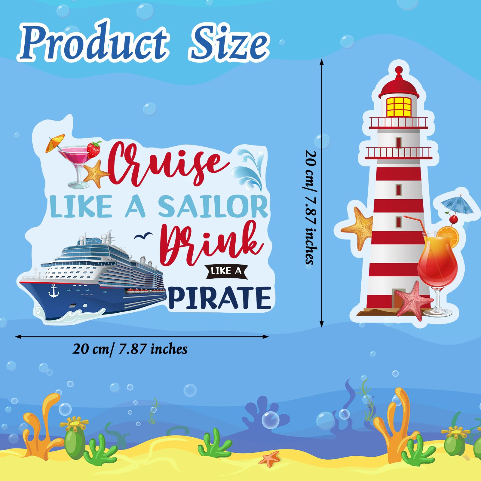 RiVolTa Christmas Cruise Door Magnets - 16 Pcs Cute Mouse