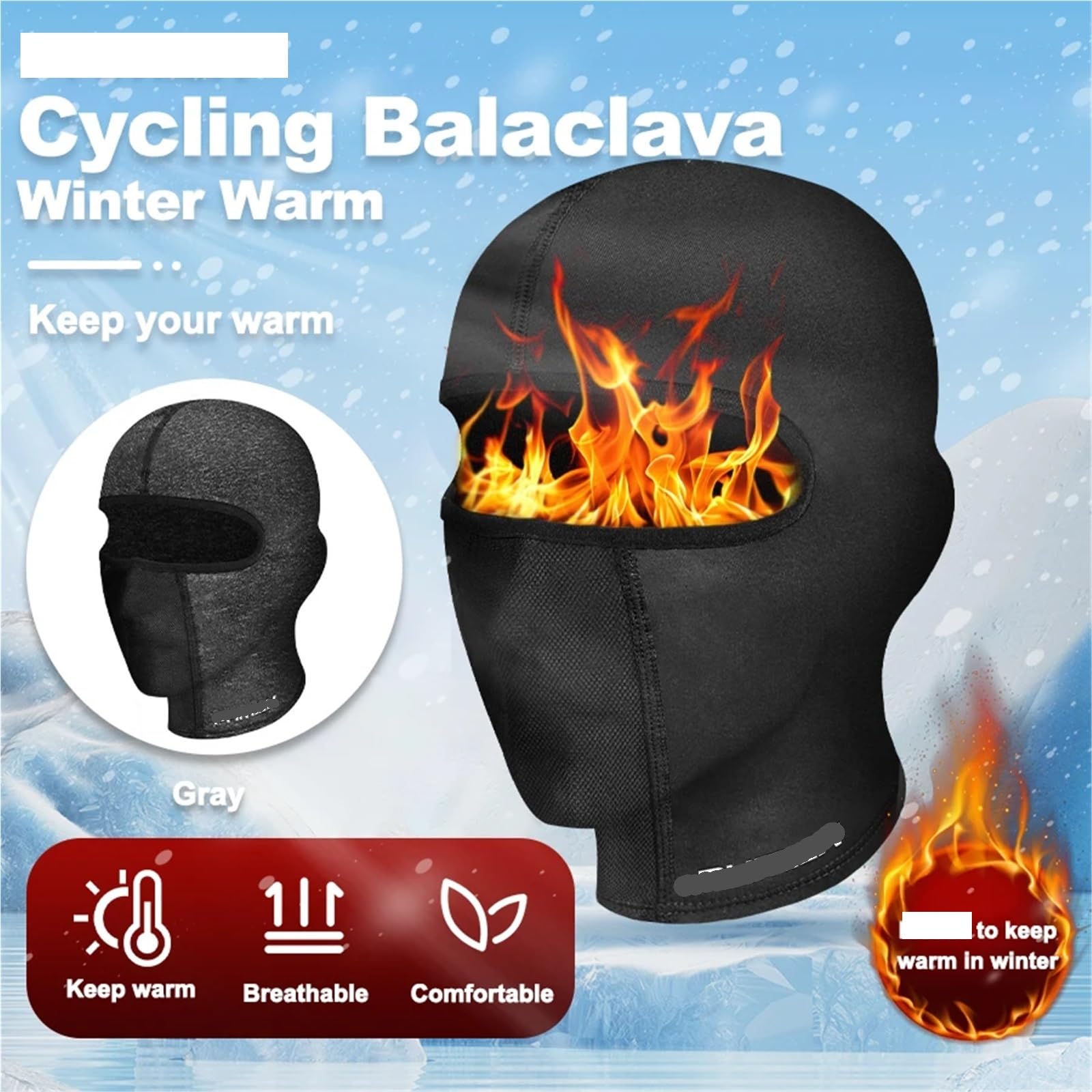 Pasamontañas 2 uds máscara de Ciclismo de Invierno térmica Mantener Caliente a Prueba de Viento máscara de Cara de Ciclista Transpirable máscara de esquí Pesca esquí Sombrero Sombreros