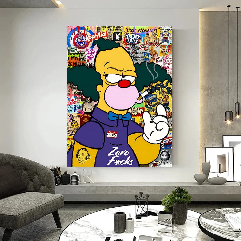 Magic Canvas Art Simpsons B8364 Krusty Pop Art Canvas Print, 60 x