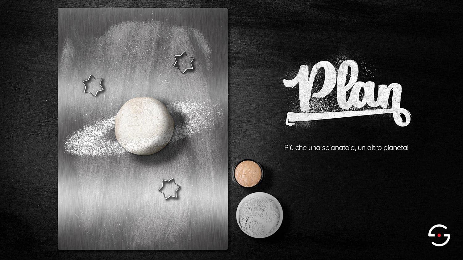 Plan - Tabla de cortar de acero inoxidable Aisi 304 Dimensiones 80 x 55,5 x 2,5 cm con patas antideslizantes