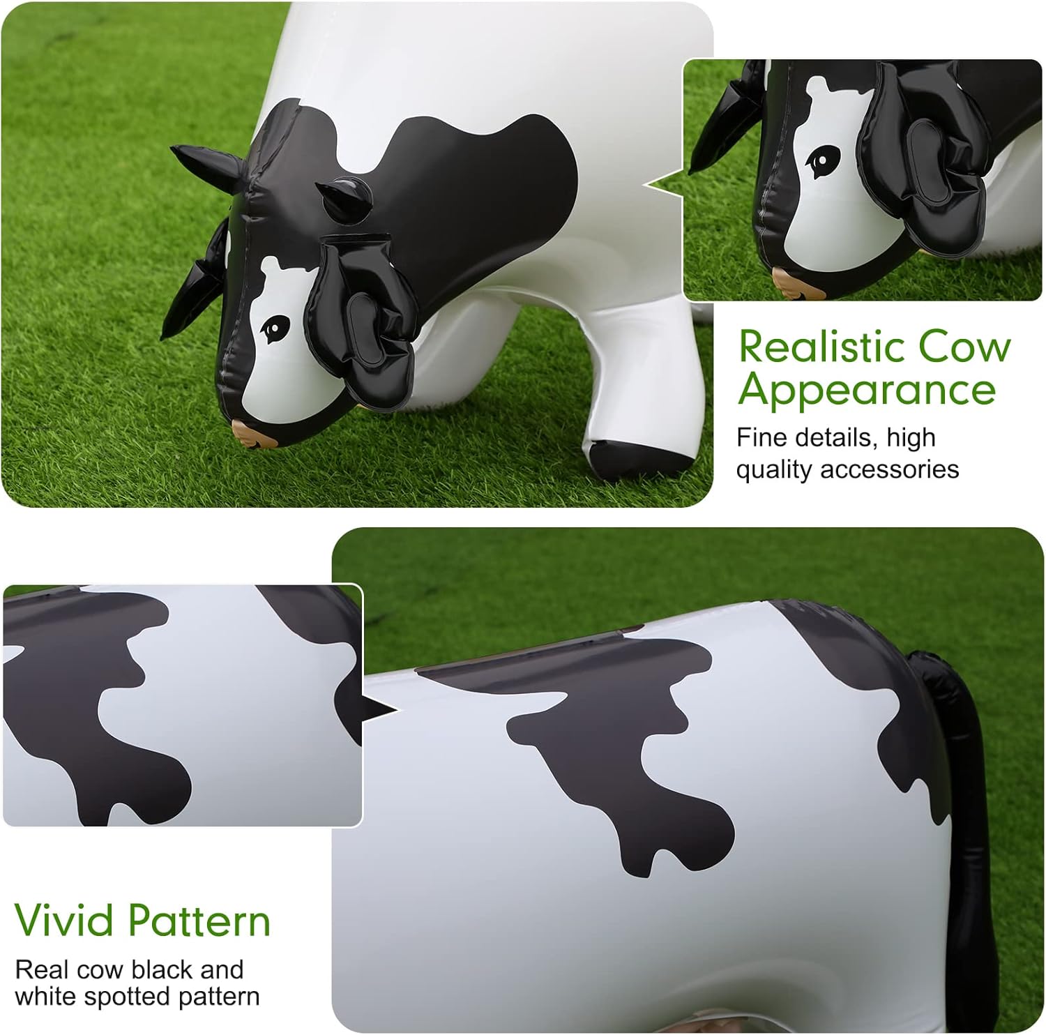 2 Pcs Cow Inflatable Animal Cow Party Favors Farm Cow Decorations for