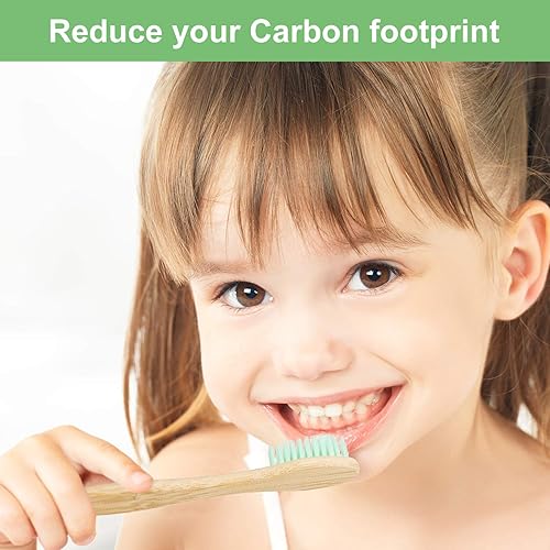 Miniatura 7 de 40 cepillos de dientes de bambú de carbón de dientes de carbón de dientes biodegradables cepillos de dientes de bambú natural con cerdas de nylon