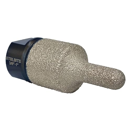 Miniatura 10 de Brocas de diamante para fresado de diamante de 38 pulgadas (0.394 in) para ampliar y dar forma o bisel redondo agujeros existentes en porcelana dura