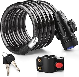 KAIDAA Anti Theft Cable Lock for Cycle, Bike, Scooty & Helmet | 12mm Waterproof Steel Cable Lock with 2 Keys | Heavy Duty ... Price In India