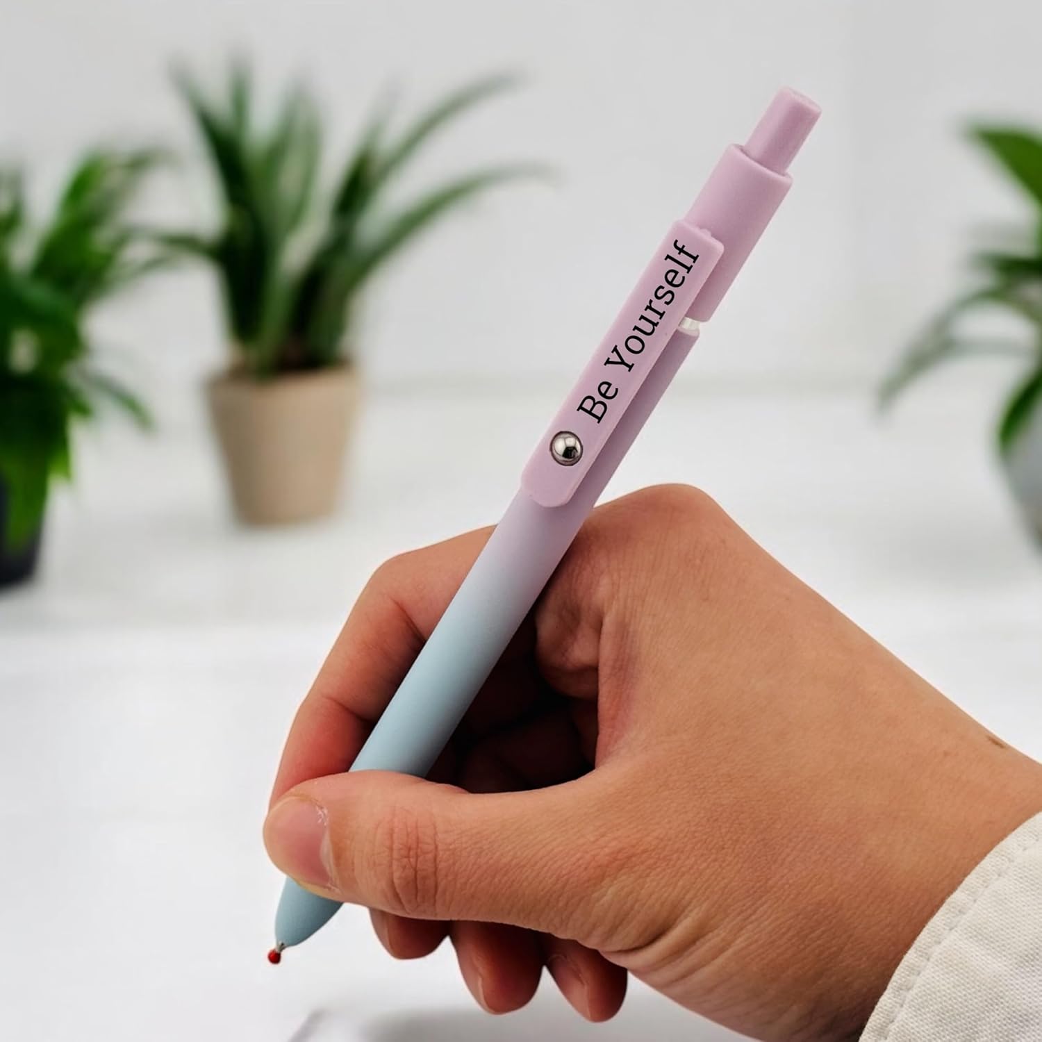 Engraved Ombre Pen Set of 5 – Personalized Pastel Gradient Pens for Women, Custom Name Gift Set for Journaling, Planners & Self-Care Writing (Set of 5)