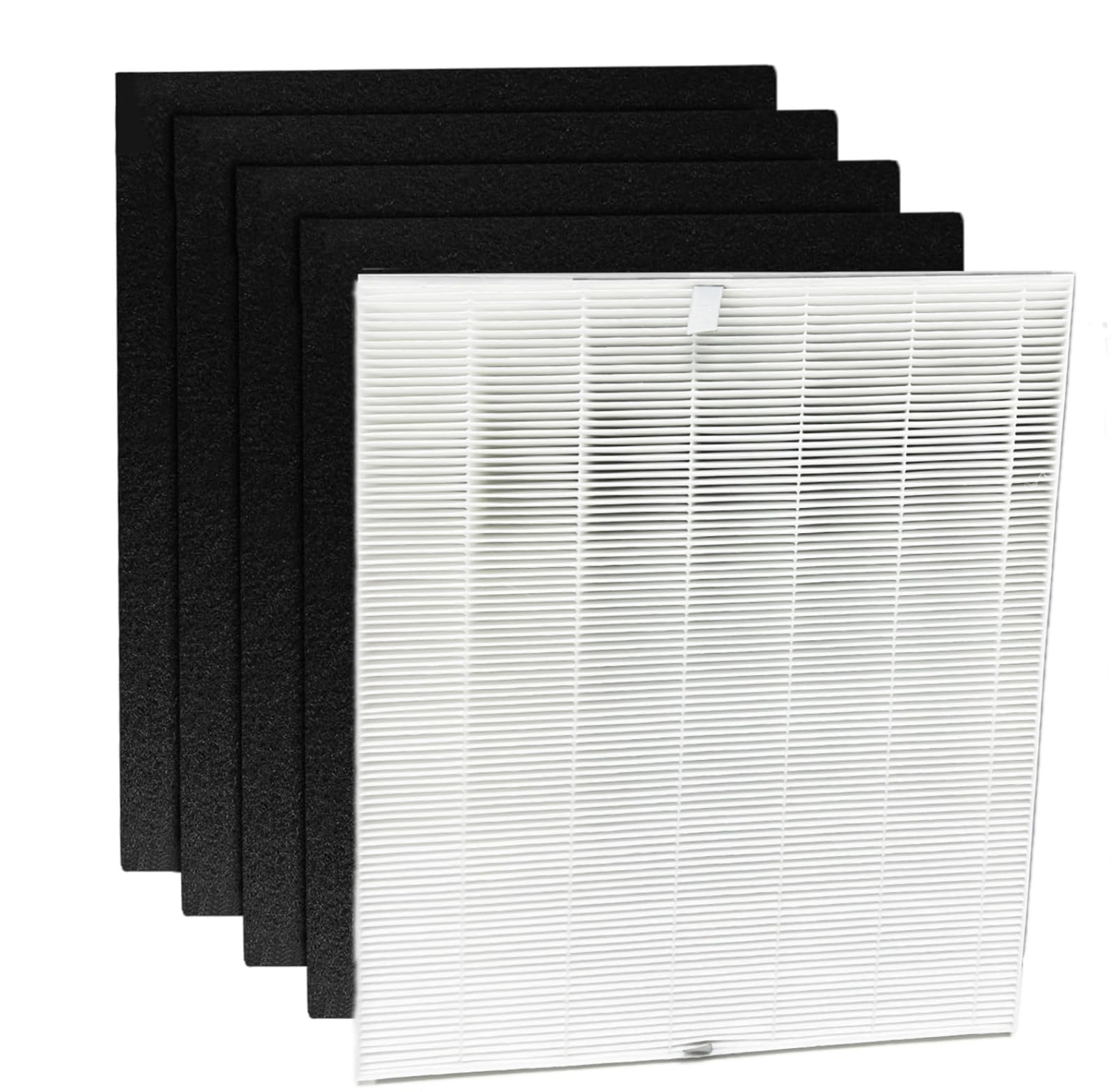 Jakelove Filtro dell'aria HEPA di ricambio + 4 prefiltri al carbone, compatibili con COWAY Airmega AP-1512HH AP-1518 200M, kit di filtri H13 ad alta efficienza #3304899 (aria 200M 1+4)