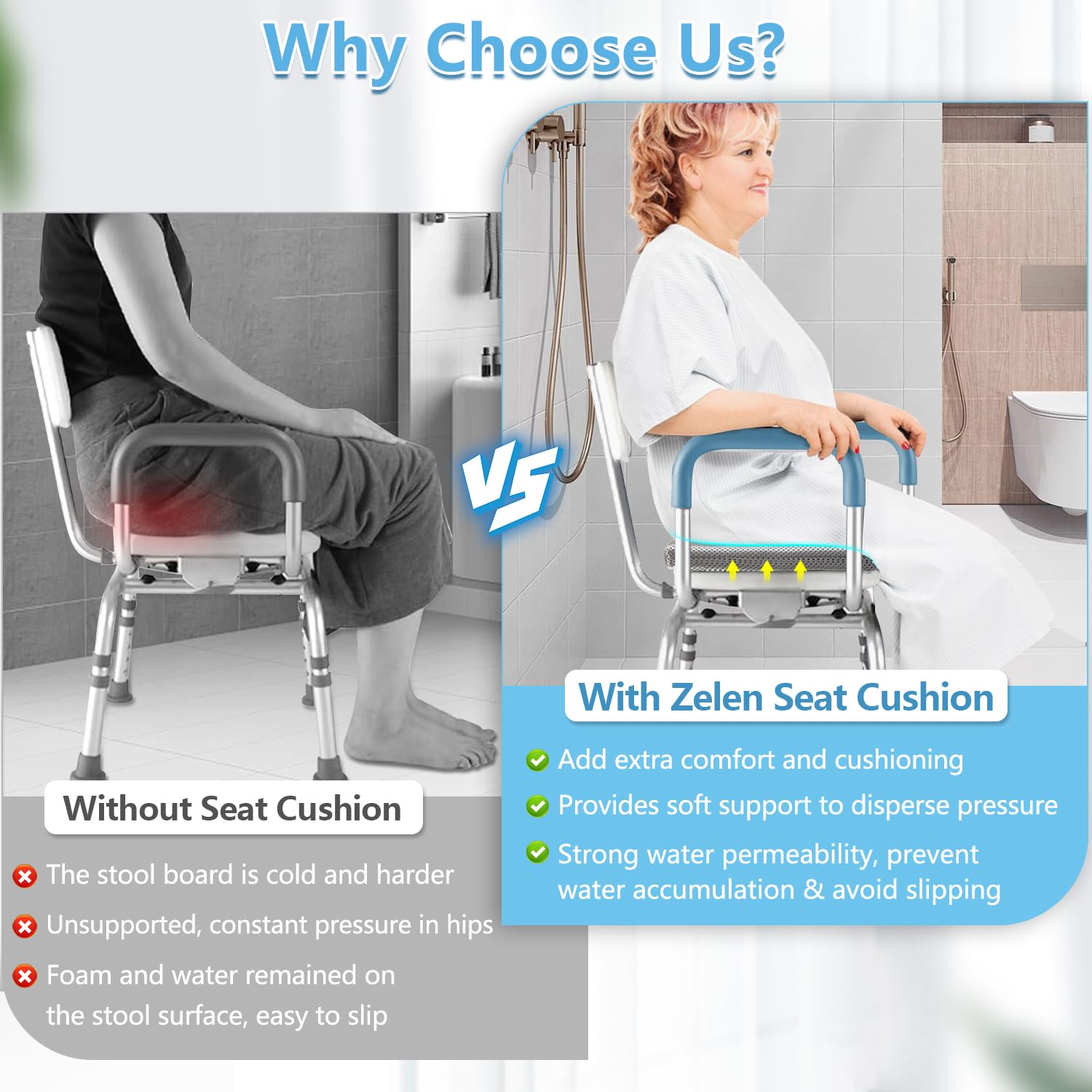 Cuscino per sedile doccia, panca da bagno, sedie per anziani, disabili, per vasca da bagno, per disabili, sgabelli da bagno, tappetino imbottito per sedia da doccia (solo 1 cuscino)