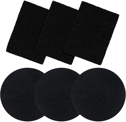 Paquete de 6 filtros de compost de carbón activado, filtros redondos de repuesto de 6.75 pulgadas + 5 pulgadas para cubo de abono de cocina, juegos