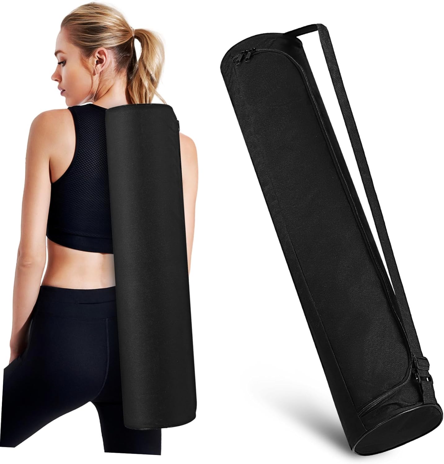 Oxford Cloth Yoga Mat Carrier Bag Lightweight Portable Holder with Smooth Zipper for Women Multipurpose Storage for Yoga Classes and Outdoor Activities Fits Standard Mats