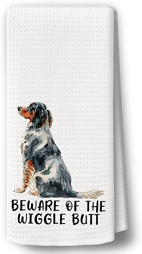 Miniatura 42 de Chinoiserie - Juego de 2 toallas de cocina para perros, toallas de cocina retro con perro salchicha salchicha, toallas de cocina para perros azules