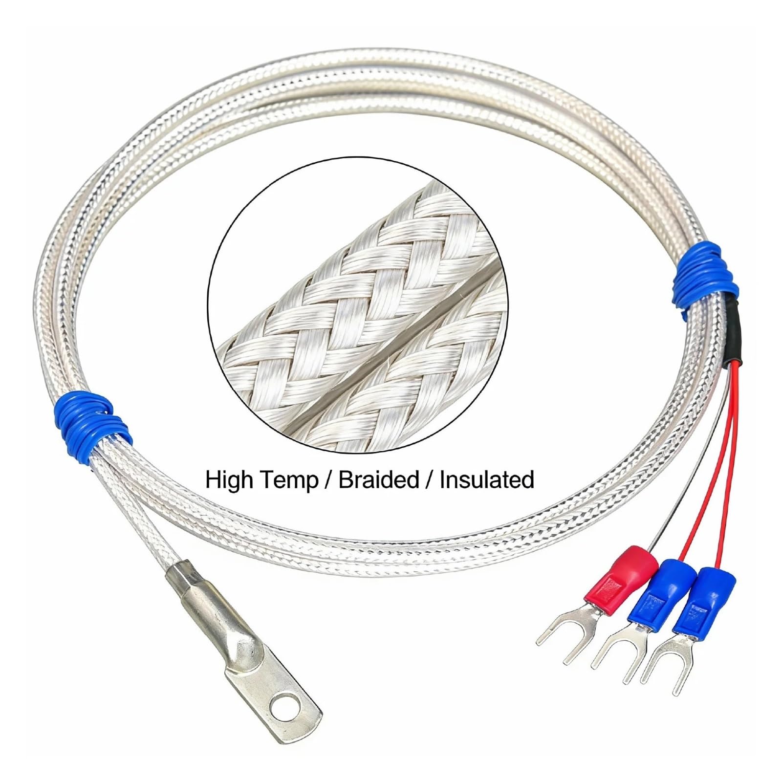 Sensor de temperatura PT100, sonda de montaje en superficie RTD, resistente al agua, resistencia al platino, medición de temperatura Industrial de -50 a 200°C | PT100-A-F-4M