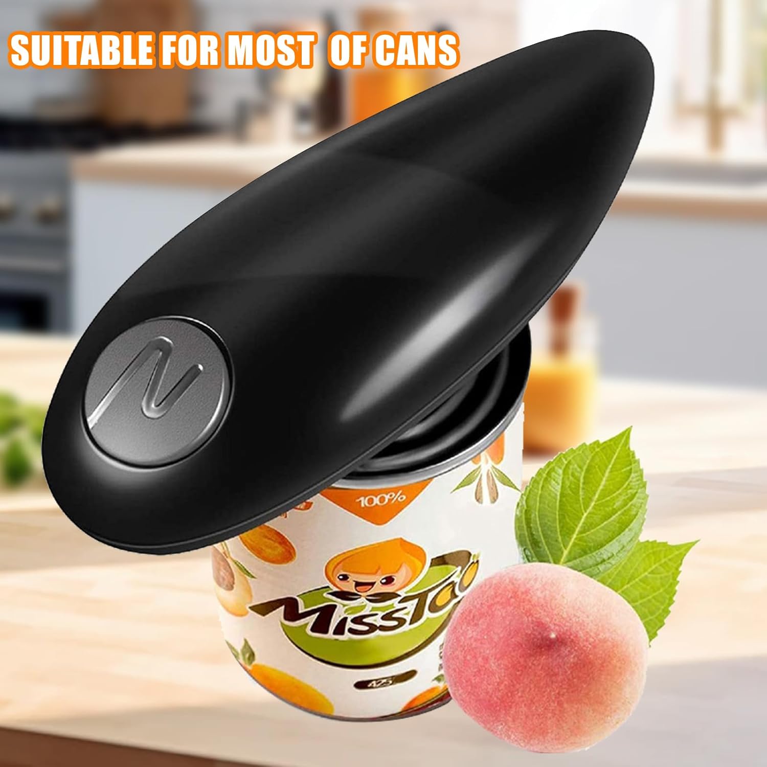 Electric Can Opener, Open Your Cans with A Simple Press of Button - Automatic, Hands Free, Smooth Edge,Can Opener Electric for Home Kitchens and Seniors,Battery Operated (Silvery), undersize