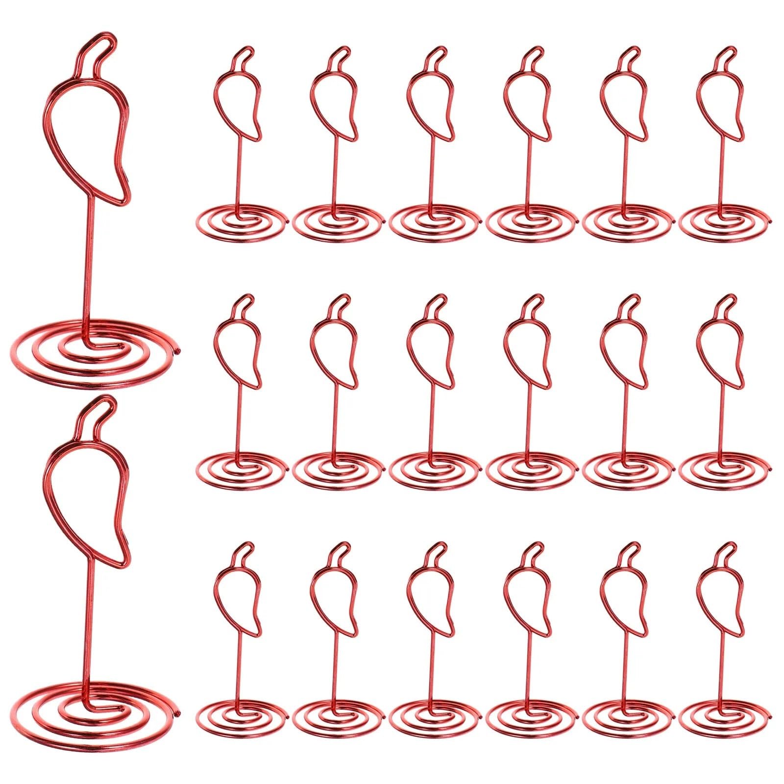 GOXQIT 20Pcs Table Number Holders Card Holder Clips 2.6 Inch Decorative Cards Stand For Party