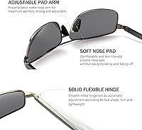 Vista 4 de SUNGAIT lentes de sol polarizados rectangulares livianos con protección 100% contra rayos UV