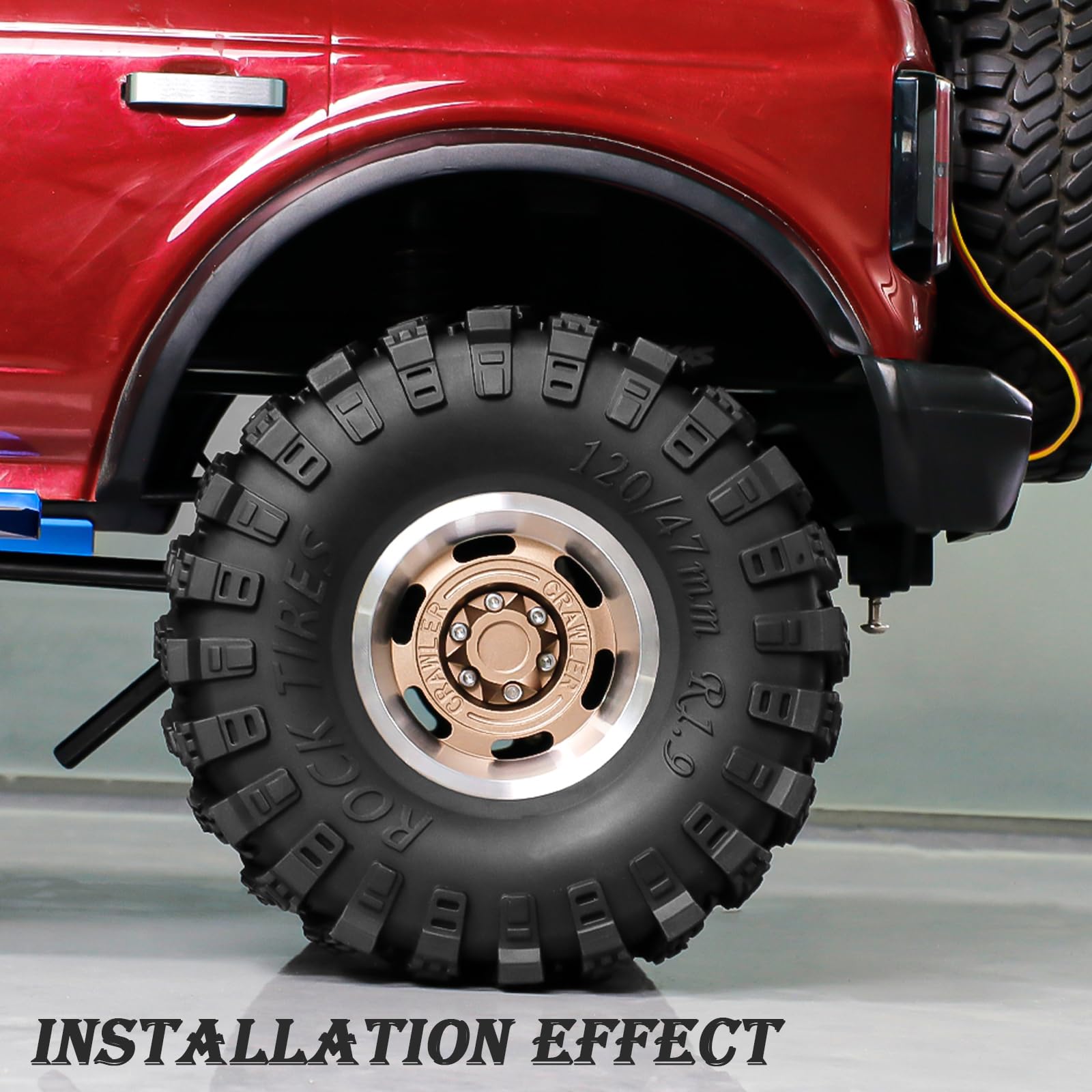 RcThjia 1.9 Metal Beadlock Wheels for 1/10 RC Crawler/Trail Truck, Compatible with Axial SCX10/Capra/TRX-4 - Image 3