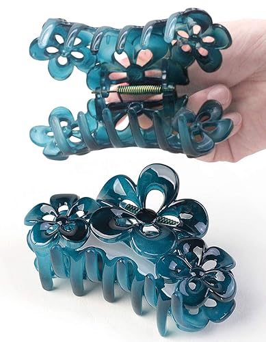 Miniatura 3 de Fashion & Lifestyle Paquete de 3 pinzas para el cabello grandes de 4 pulgadas para mujeres y niñas, pinza bastante fuerte, pasadores antideslizantes