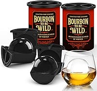 Vista 7 de Fabricador de Cubitos de Hielo Transparentes, Molde para Bolas de Hielo de Acero Inoxidable de 2.5", para Whisky y Cócteles, Moldes de Cubitos