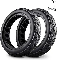 Pneu de pneu sólido de 8,5 polegadas para Xiaomi mijia M365, substituição de roda de pneu de borracha frontal/traseira para scooter elétrico 8,5 x 2,0 antiderrapante (2 peças)