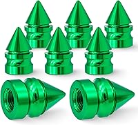 Vista 13 de 4 piezas de tapas de válvula de rueda con estilo de pico coloridas, válvula de rueda de aleación de aluminio, cubiertas universales de válvula