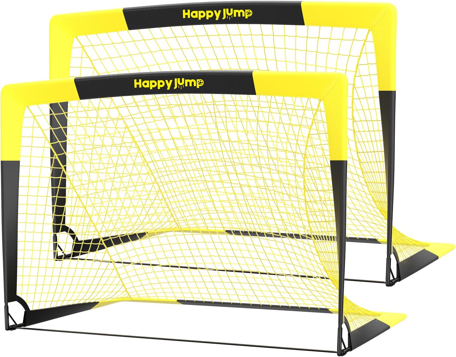 Happy Jump Soccer Goal Pop Up Foldable Soccer Net for Backyard 7x5FT,5x3.6FT,4x3FT,3x2.2FT