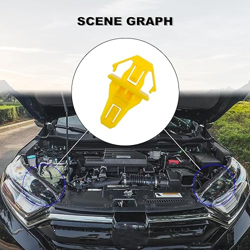 Miniatura 5 de 20 clips para moldura de parachoques, remaches de nailon amarillo, para puerta, compatible con Acura RLX 2018-2020 Honda CR-V (2012-2014)