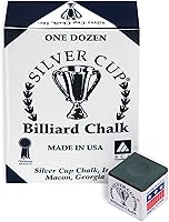Vista 3 de Silver Cup caja de gis para tacos de pool/billar, 12 cubos., Pícea