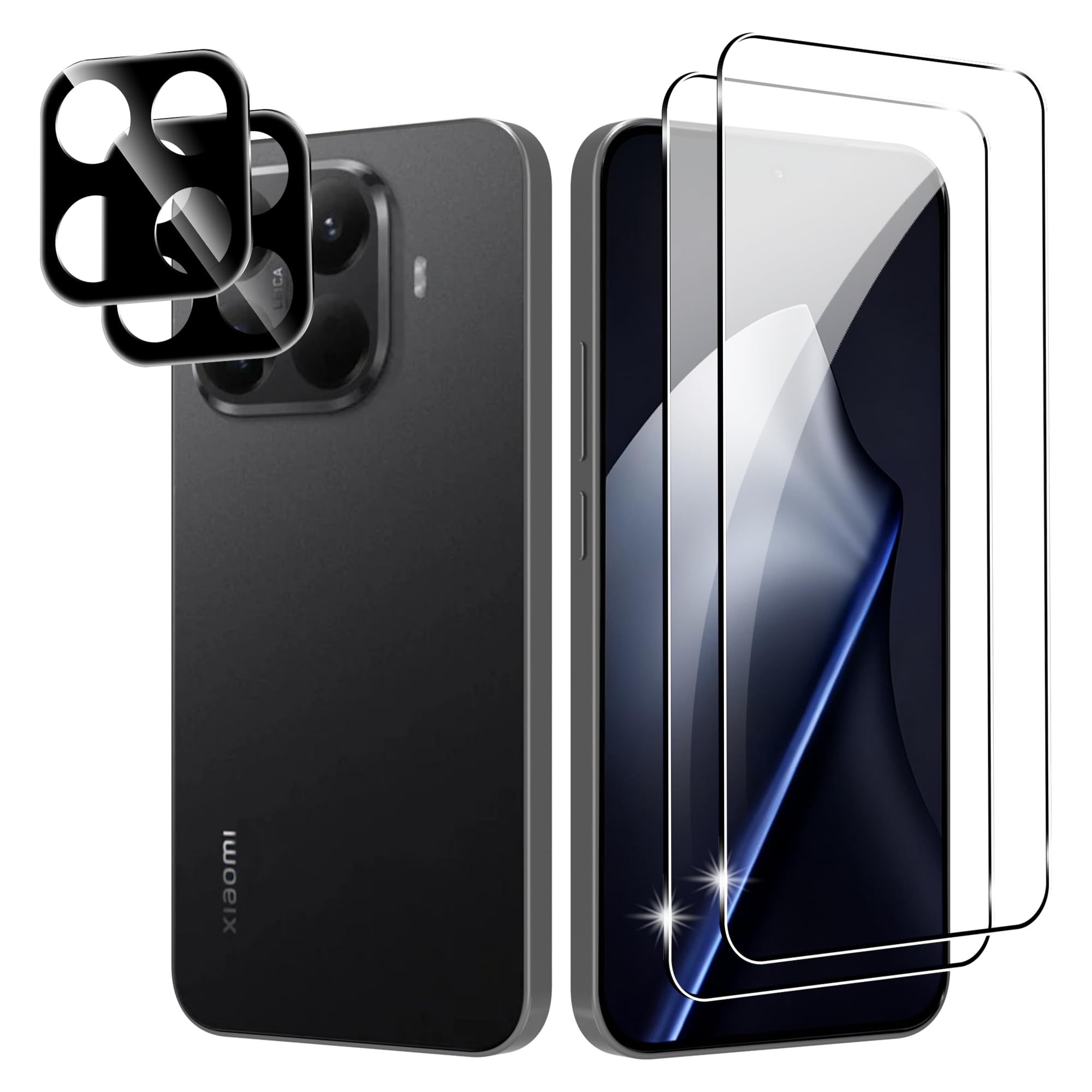 Brotect AirGlass Pellicola Protettiva Per Fotocamera Xiaomi 15 (3 Pezzi) - Vetro Ibrido 9H Anti Graffio, Trasparente, Made In Germany