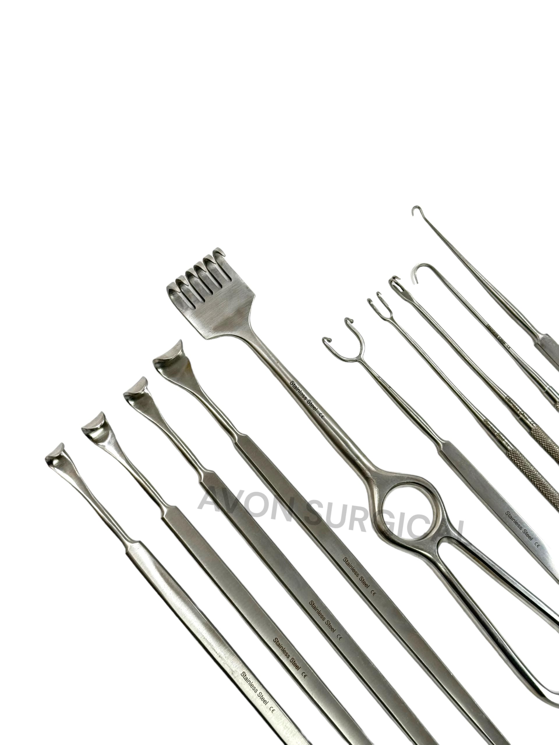 Set of 10 Pieces Skin Retractors and Tissue Desmarres Eyelid Retractor (4) + Fomon Volkman Joseph Gillies Retractor (6) - Hook Skin Retractor Instruments - Stainless Steel