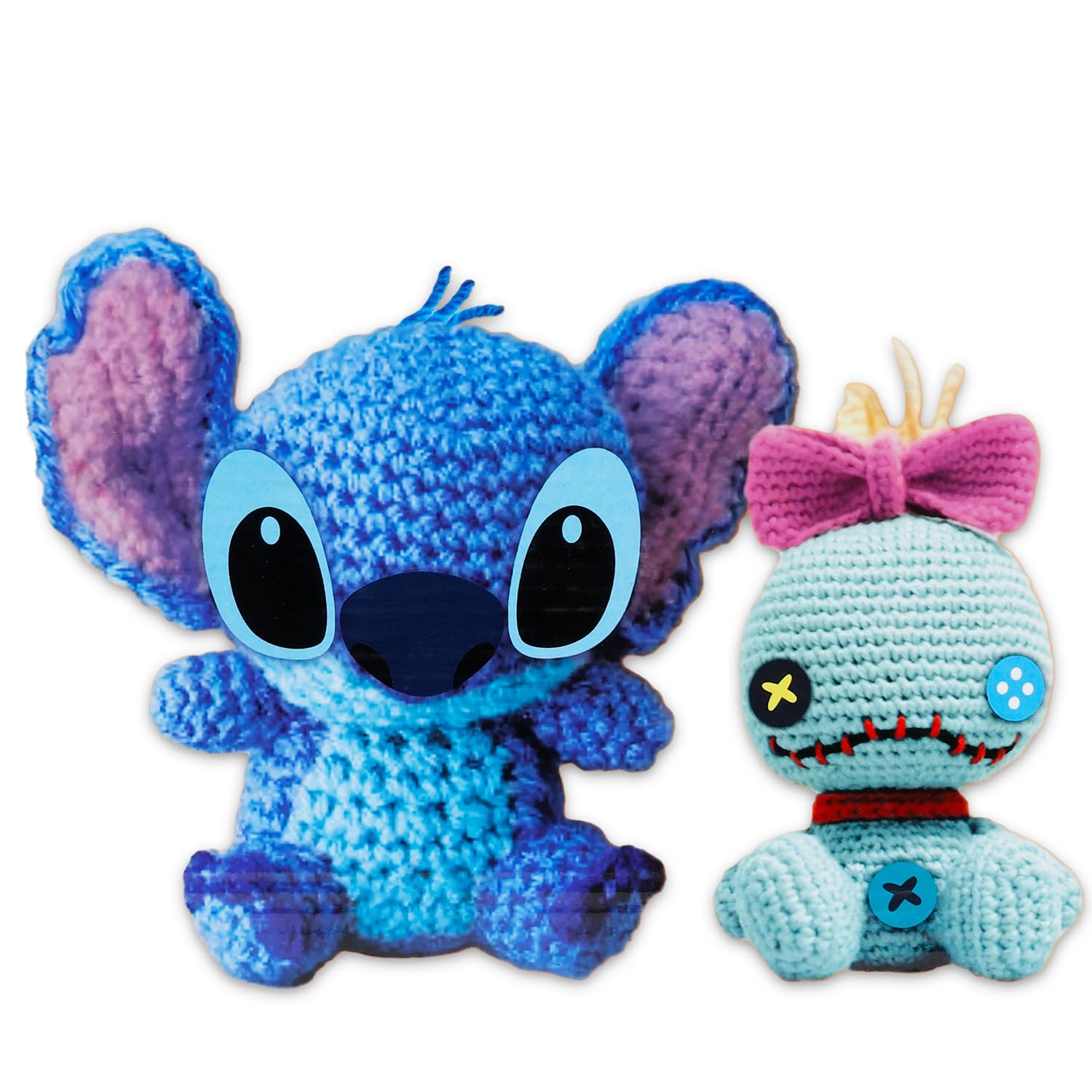 Lilo and Stitch Kit de ganchillo para principiantes, paquete con patrones de ganchillo de puntada y Scrump, hilo, calcomanías, más | Kit de manualidades Disney para niños