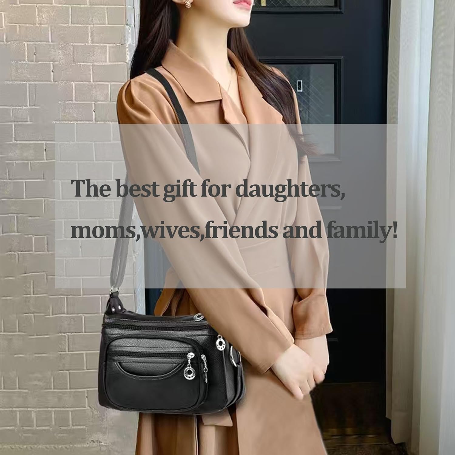 XSDTYYLQ Crossbody Bags for Women Travel,Trendy Vegan Leather Multi Pocket Ladies Handbags,Shoulder Purses,Gifts For Women - Image 2