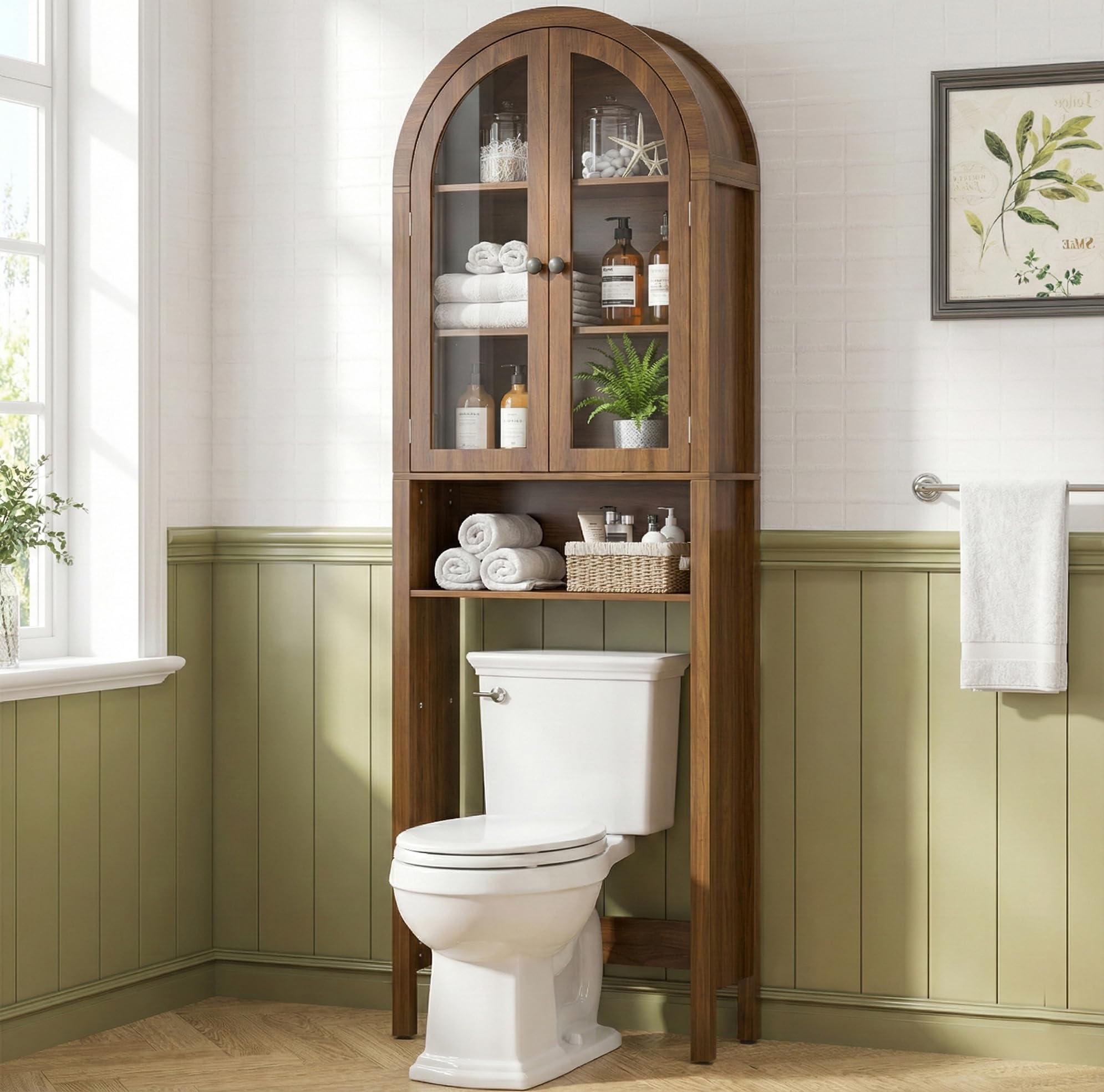 Woemtoric Arched Over The Toilet Storage Cabinet - bathroom furniture | Mubboo
