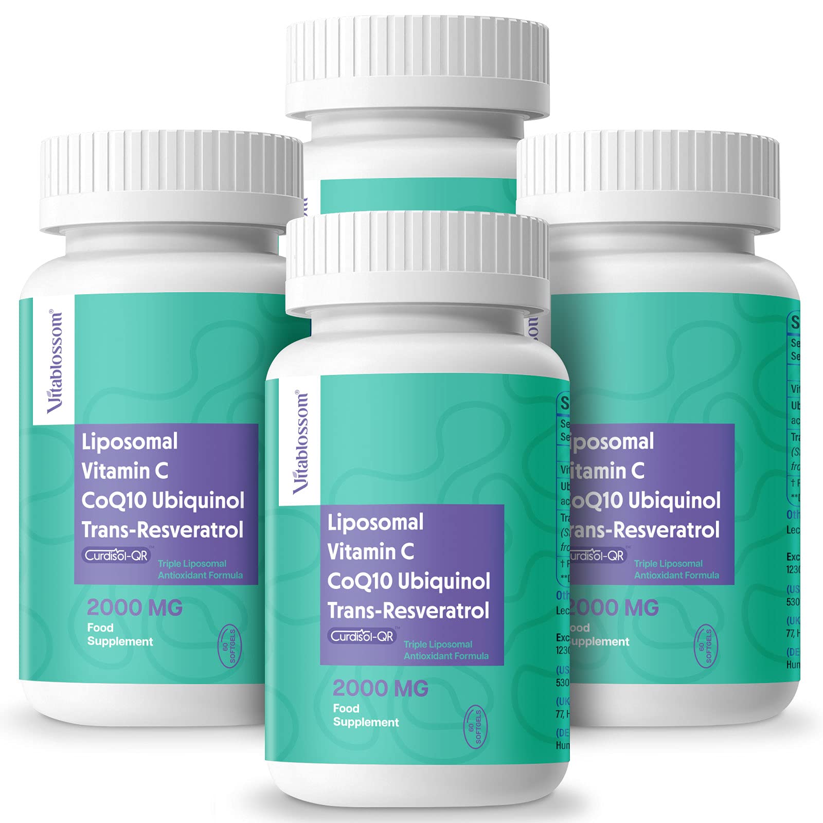 Buy 2000mg Liposomal Resveratrol, Liposomal CoQ10 (Ubiquinol