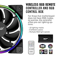 Vista 3 de PCCOOLER 120mm Case Fan 5 Pack PC Computer Fans RGB PC Case Fans with Wireless Controller Dual Light Loop LED Computer Fan High Performance PWM