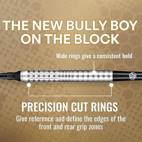 Miniatura 4 de Shot! Dardos de punta suave, Michael Smith Bully Boy Precision (0.63 oz0.71 oz), barril 90% tungsteno, juego de dardos profesionales hechos a mano y