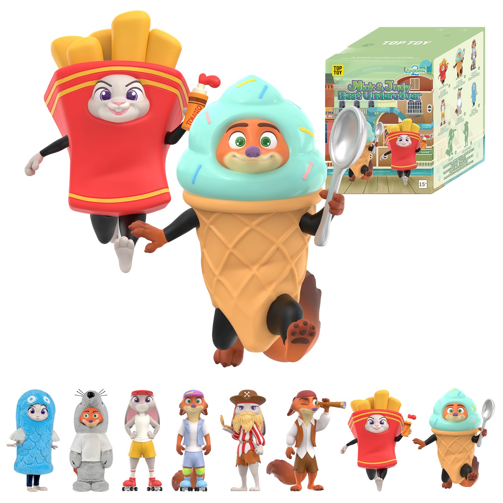 ズートピア　TOP TOY 4体 予約販売｜10月下旬～11月中旬 お届け予定】TOPTOY x ディズニー