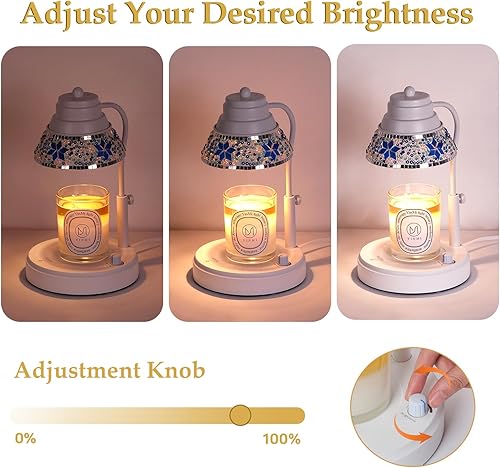 Miniatura 2 de Lámpara calentadora de velas, lámpara eléctrica con temporizador, calentador de lámpara de vela regulable compatible con velas de tarro pequeño y