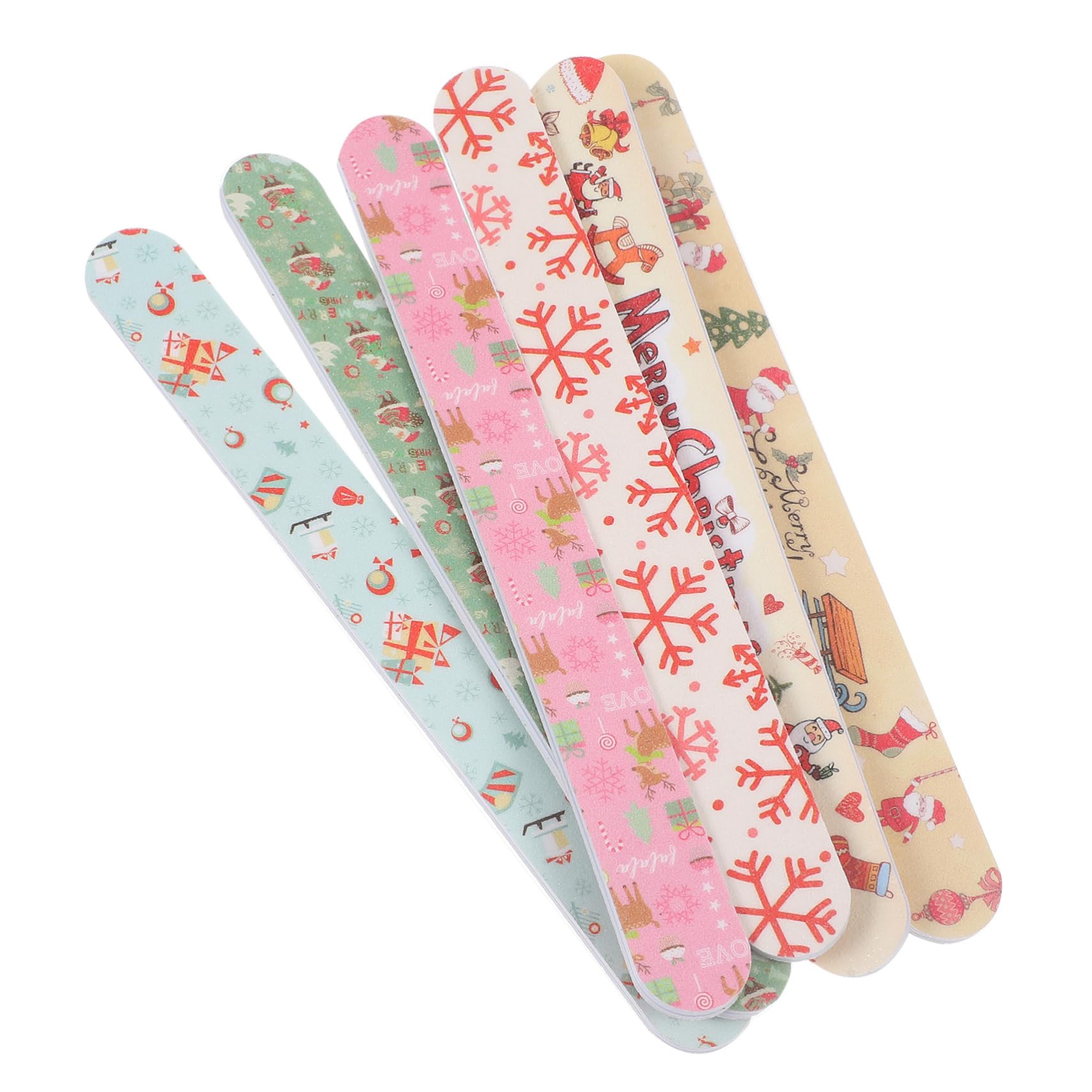 IMIKEYA 24pièces Lot de Limes à Ongles pour Noël Outils de Pédicure et Manucure Simples pour Limer et Tailler les Ongles Plusieurs styles