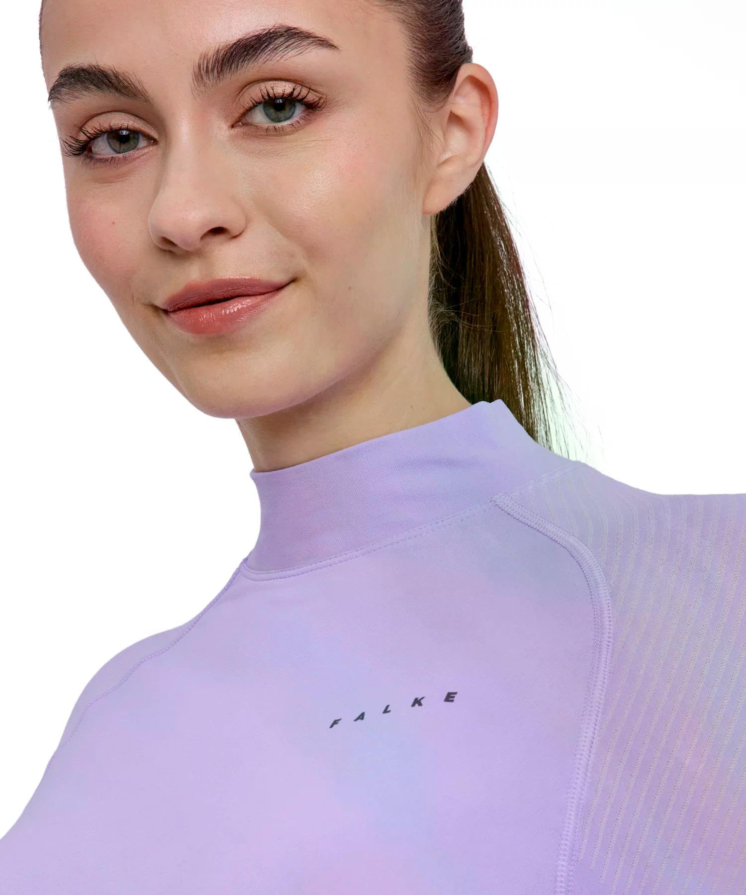 FALKE Donna Warm Turtleneck Maglia Sportiva Tecnica Manica Lunga per Temperature da miti a Fredde Caldo Intimo Tecnico Traspirante Asciugatura Rapida sostenibile Filo Funzionale 1 Pezzo | termoregolazione per temperature da calde a fredde