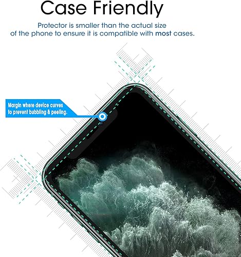 Miniatura 10 de amFilm OneTouch Protector de pantalla de vidrio compatible con iPhone 13 Mini de 5.4 pulgadas 2021 con kit de fácil instalación, cobertura completa,