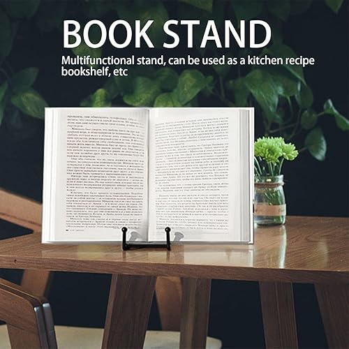 Miniatura 5 de Soportes para placas, paquete de 3 soportes de placa de 6 pulgadas, soporte de marco de metal para soporte de exhibición de libros, caballetes para