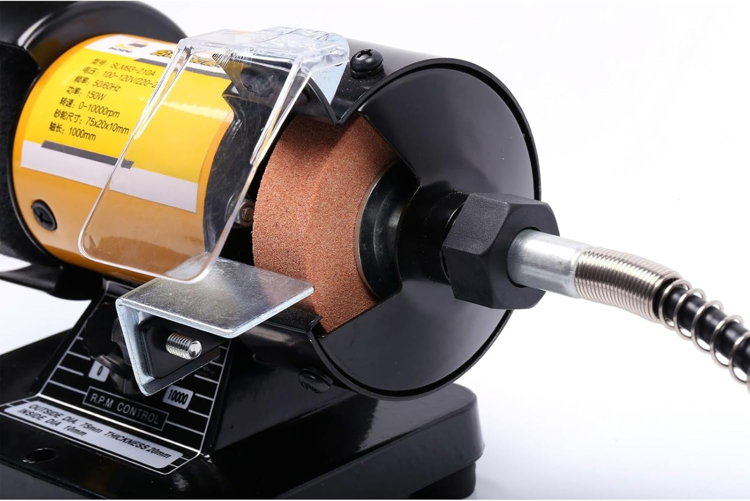 3" Multipurpose Mini Bench Grinder Polisher with Accessories Variable Speed Dial 0-10000 RPM, 110V 150W Motor