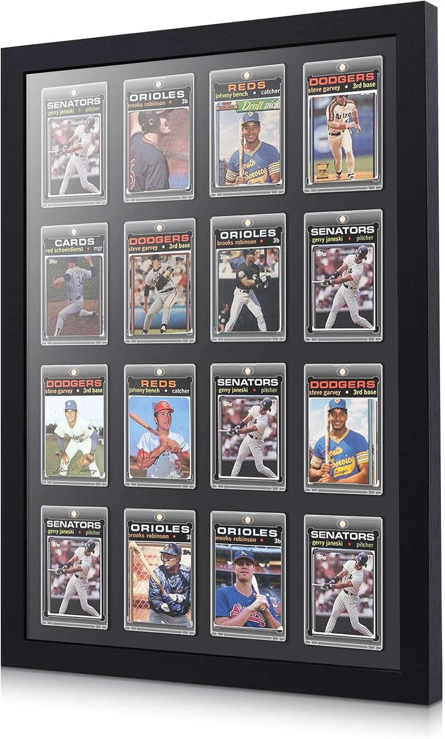 Amazon.com: DoubleFill 16 Grids Trading Card Display Frame Sports Card ...
