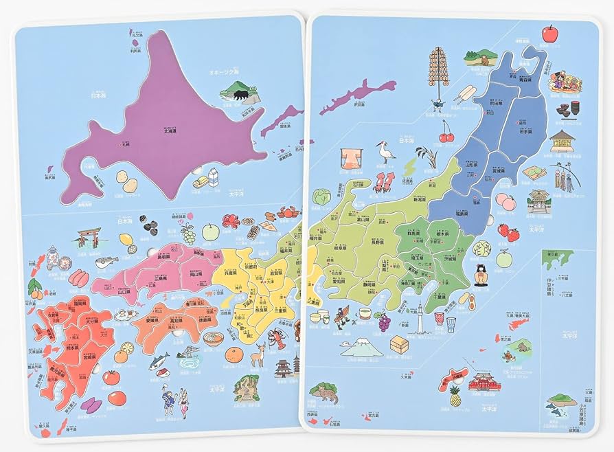 日本地図 ジグソーパズル 日本地図ジグソーパズル - メルカリ