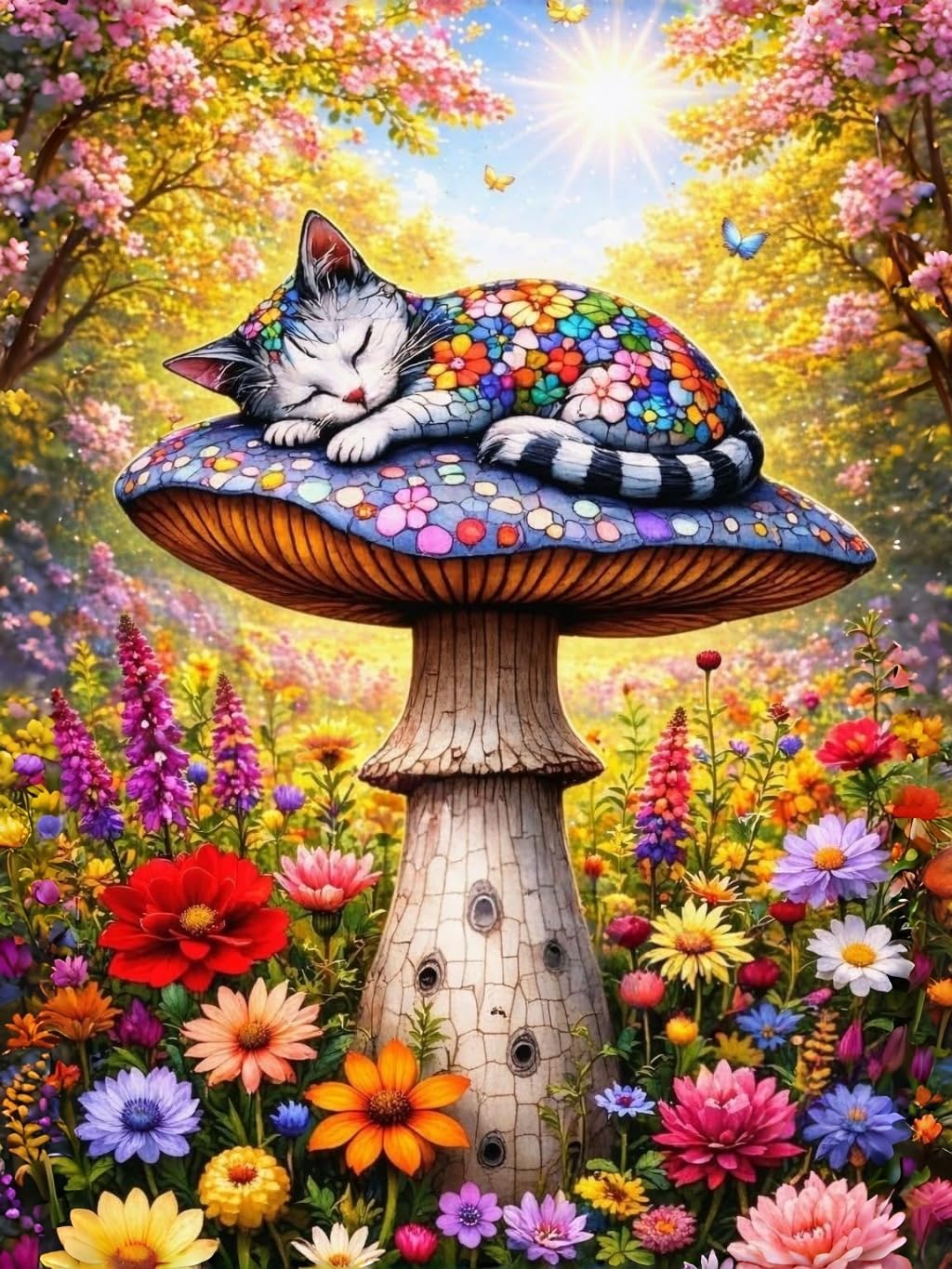 TaeYsck Cat Diamond Painting Kits for Adults Beginners Gem Art Crafts