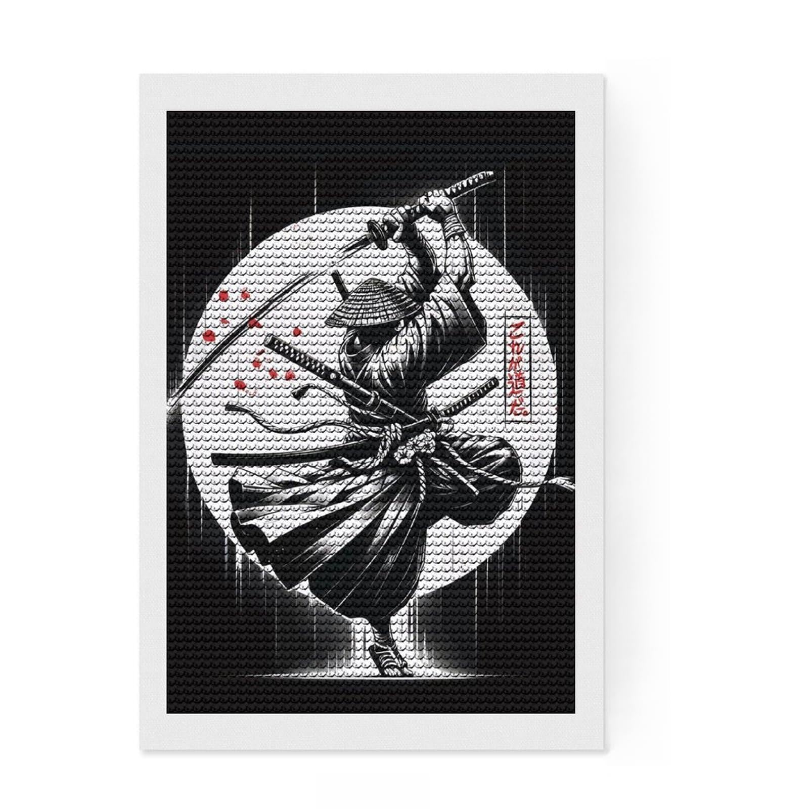 Junmoney Sword of The Stranger Diamond Painting Set 8"x12", Festive Home Decor, with Tool Kit, Gift Idea, Thoughtful Present, Creative Hobby