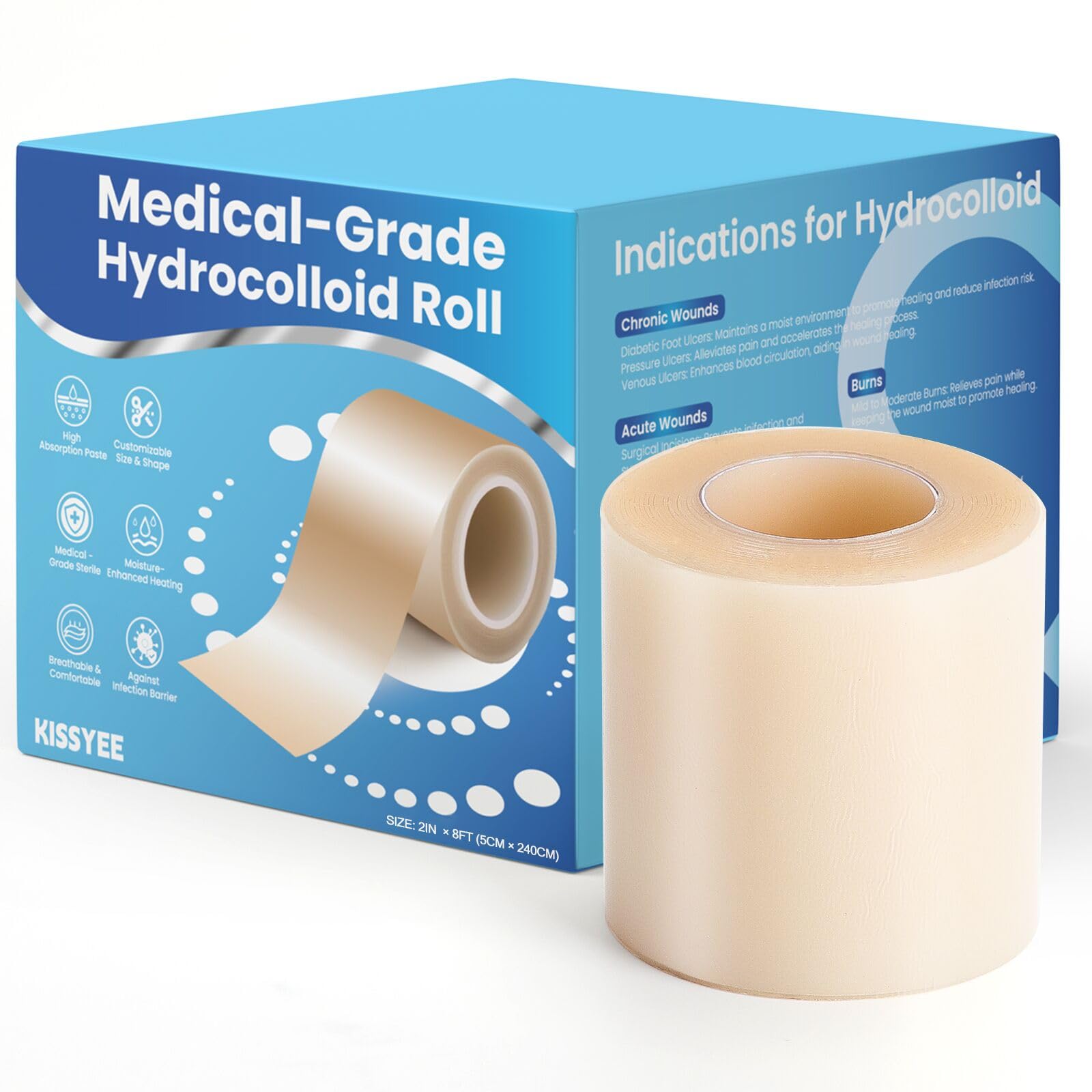 Hydrocolloid Bandages - Large, Acne & Burn Care -11 Hydrocolloid Bandages - Large, Acne & Burn Care -11