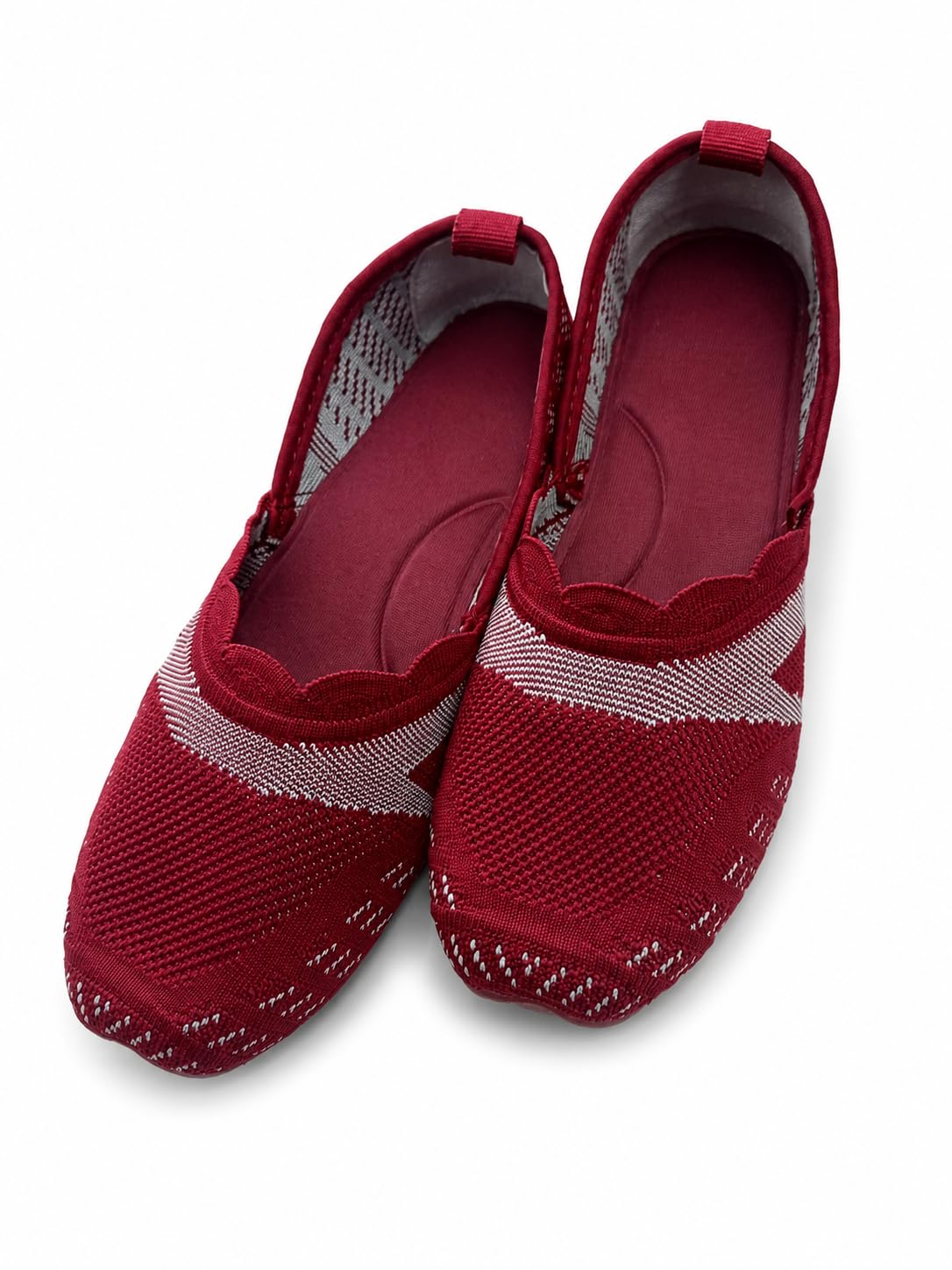 Raja Babu Women’s Jutti Flats | Soft Slip-On Mojari | Lightweight Traditional Footwears for Daily & Casual Wear| (Babu-22 Maroon, UK Footwear Size System, Adult, Women-image-2